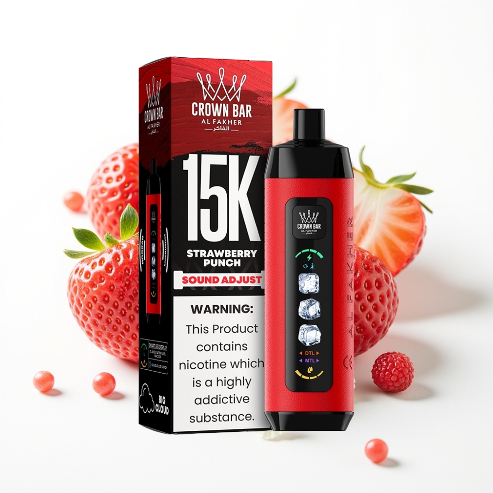 Al Fakher 15K Ice Adjust Clouds 22mL Mesh 15000 Puffs Strawberry Punch Disposable