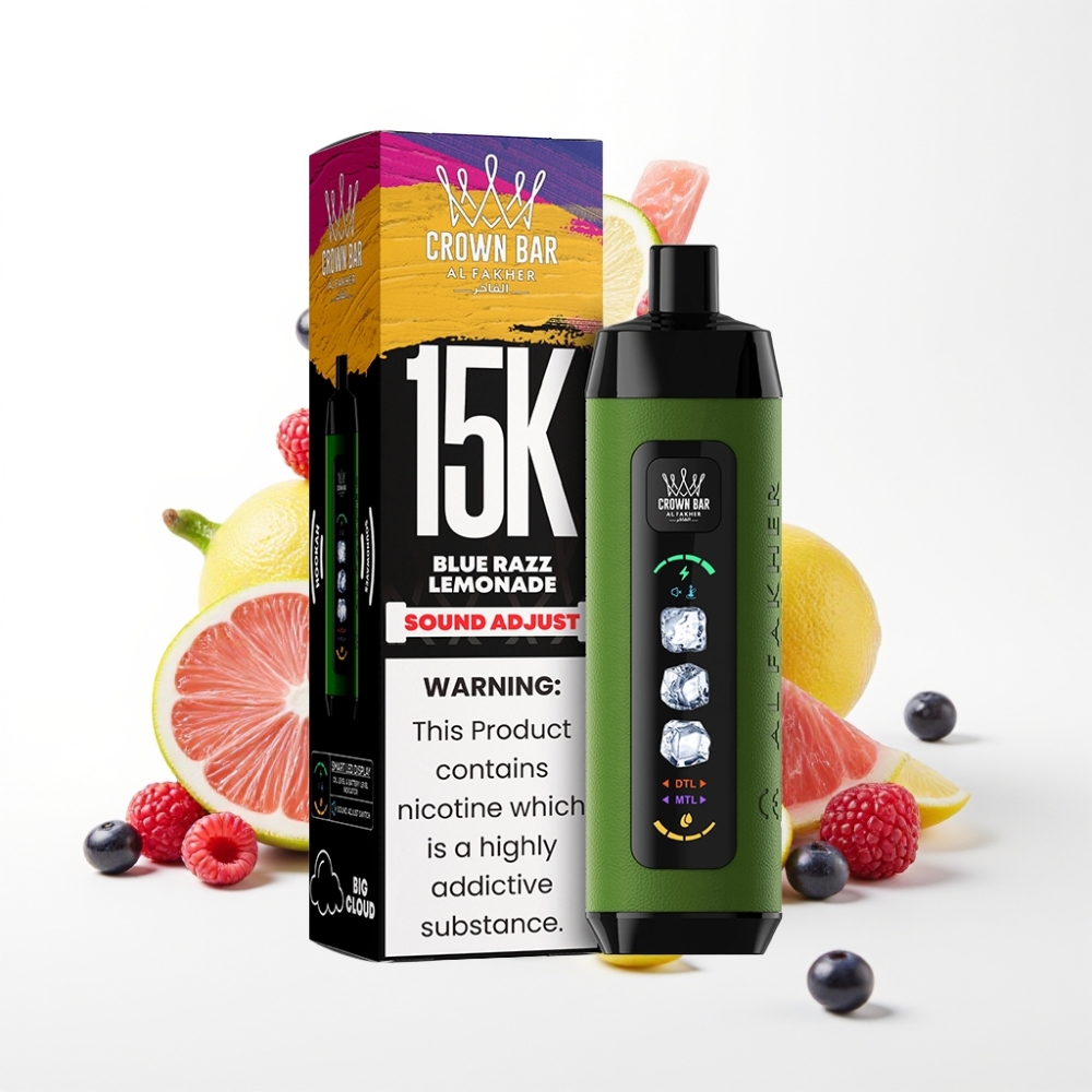 Al Fakher 15K Ice Adjust Clouds 22mL Mesh 850mAh Blue Razz Lemonade Disposable