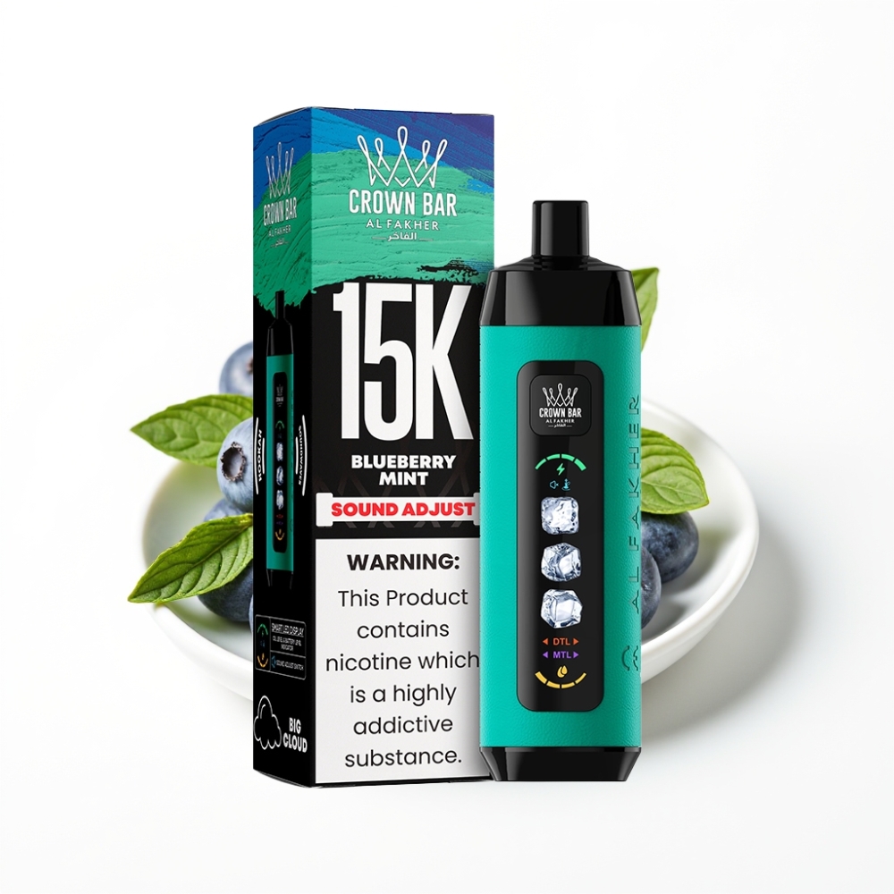 Al Fakher 15K Ice Adjust Clouds 22mL Mesh Disposable Blueberry Mint