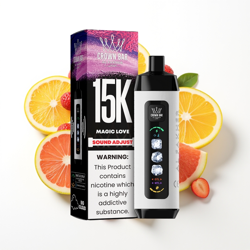 Al Fakher 15K Ice Adjust Clouds Disposable 22mL 5% Mesh 850mAh Type-C Magic Love