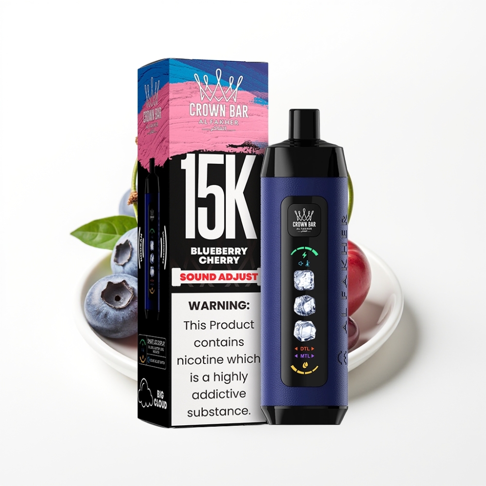 Al Fakher 15K Ice Adjust Clouds Disposable Device 22ml Blueberry Cherry Mesh Coil
