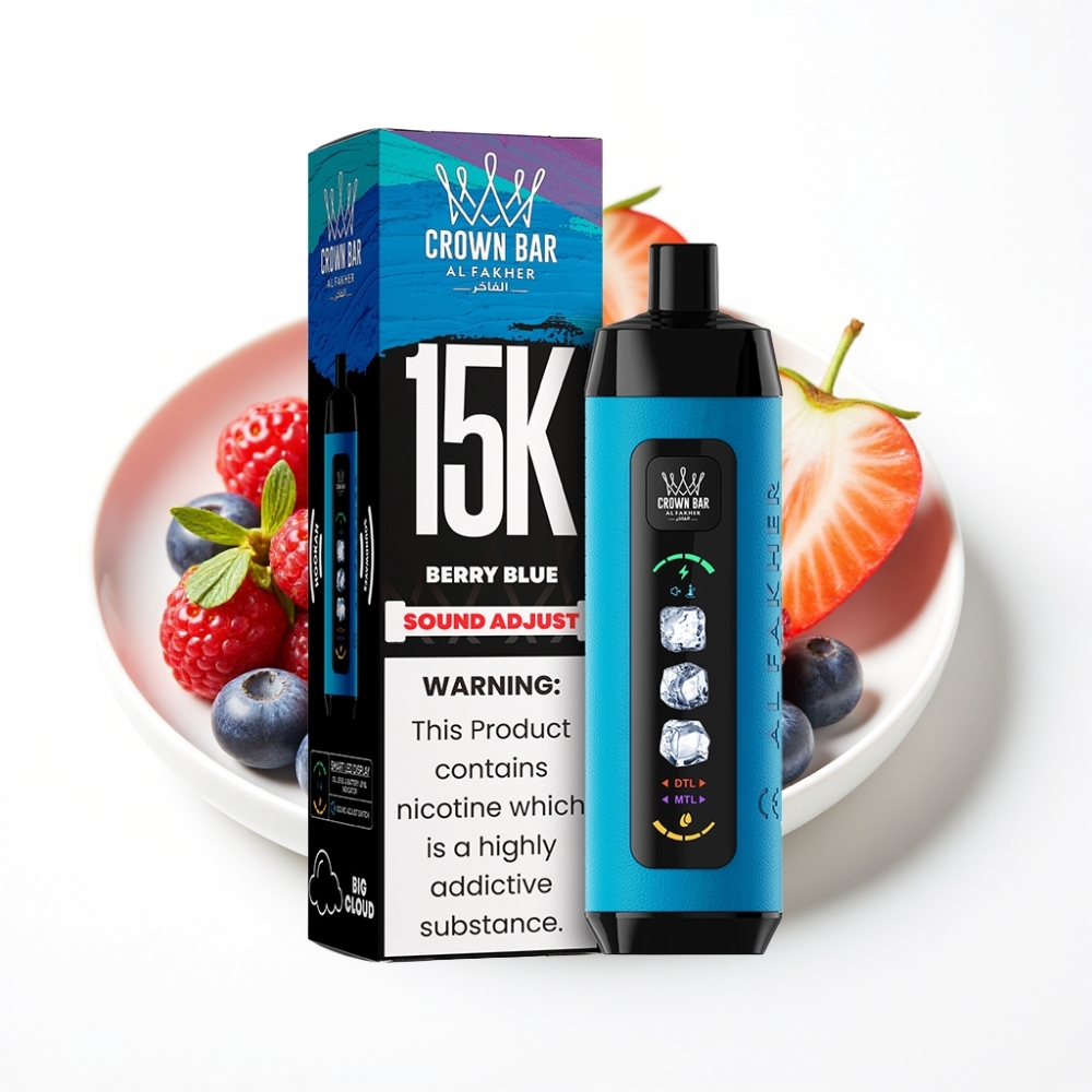 Al Fakher 15k Ice Adjust Clouds 22ml Mesh Disposable Device Berry Blue