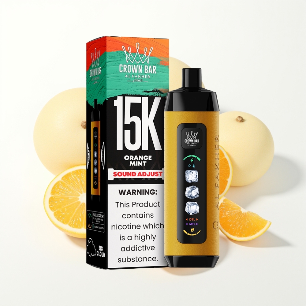 Al Fakher 15k Ice Adjust Clouds 22ml Mesh Disposable Orange Mint