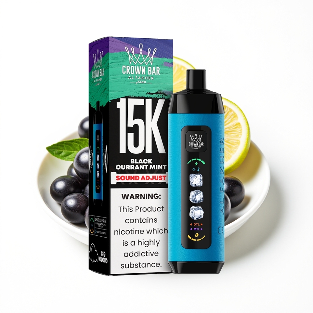 Al Fakher 15k Ice Adjust Clouds Disposable 22mL 15000 Puffs Blackcurrant Mint