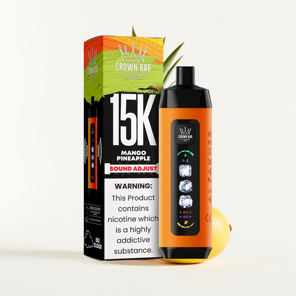 Al Fakher 15k Ice Adjust Clouds Disposable 22mL 850mAh Type-C Mango Pineapple