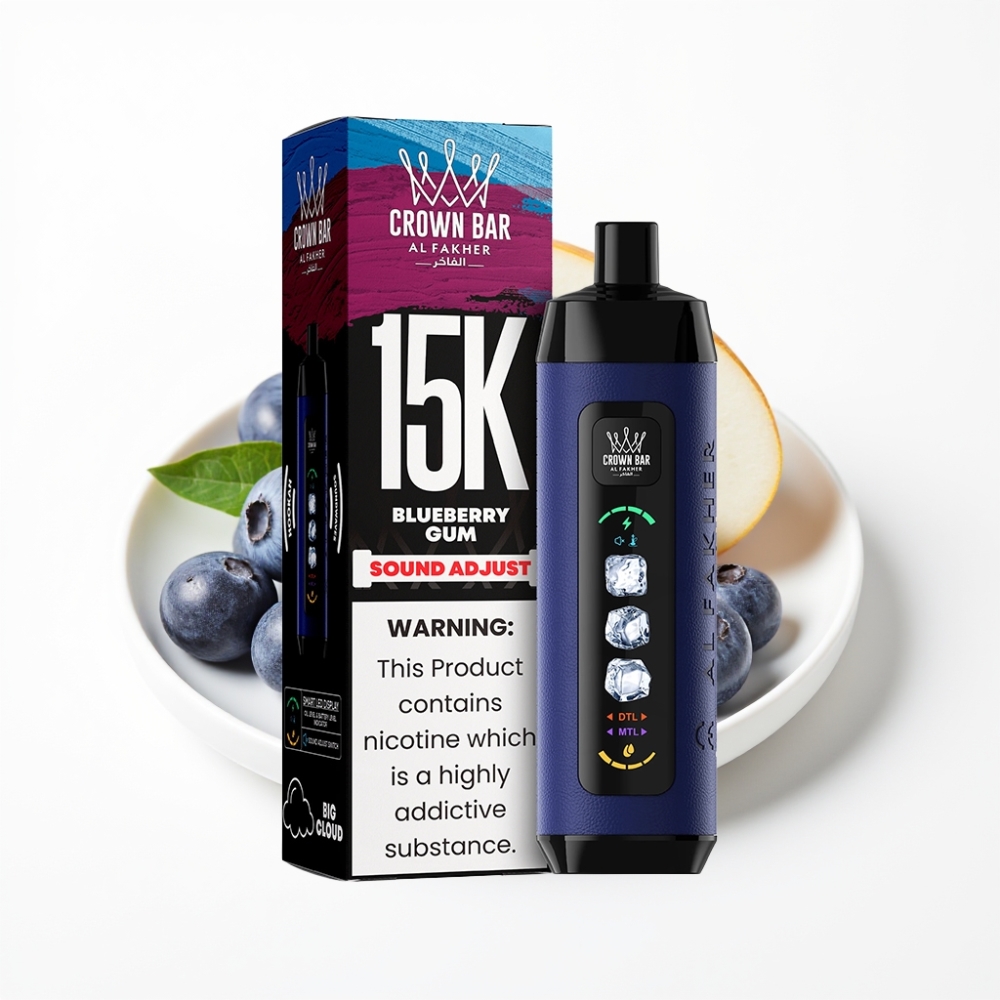Al Fakher 15k Ice Adjust Clouds Disposable Device Blueberry Gum 22mL 850mAh