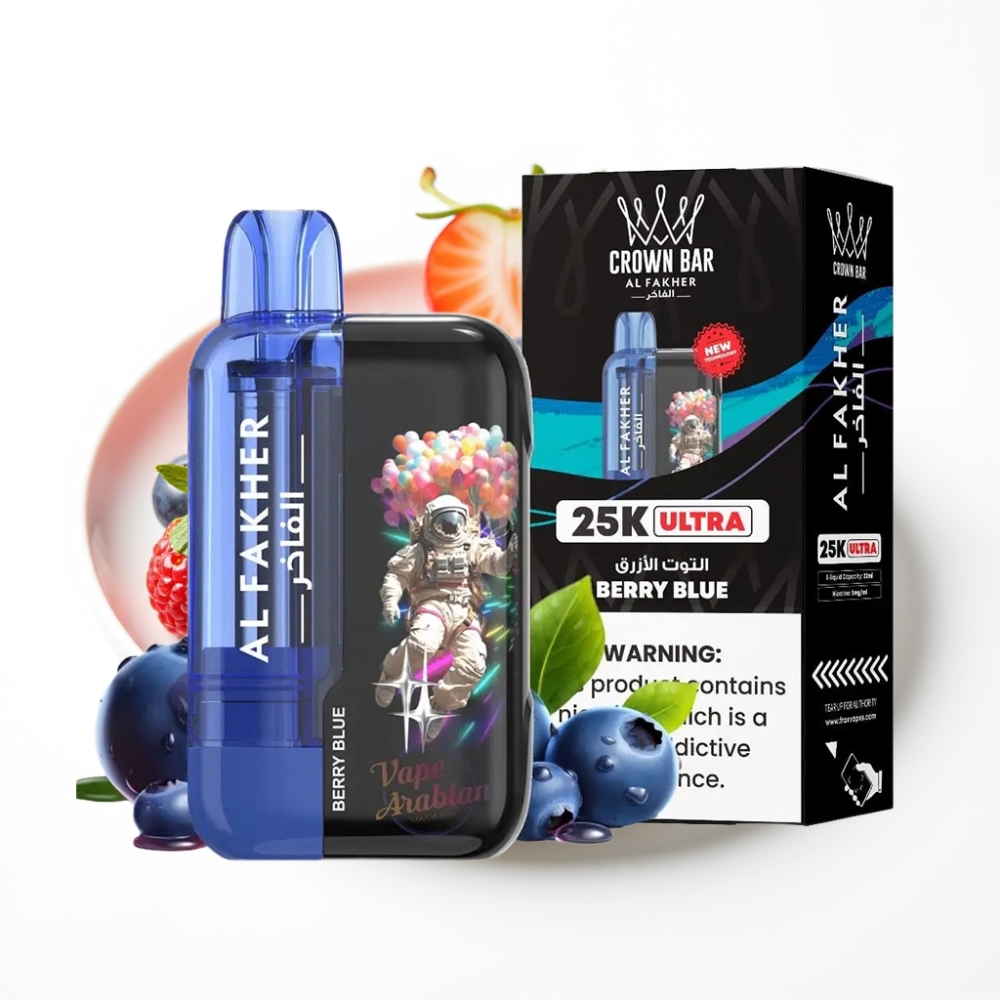 Al Fakher Crown Bar Ultra 25K Mesh Berry Blue Disposable Vape
