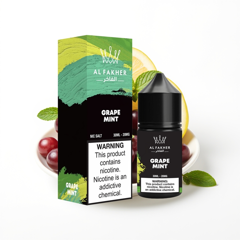 AL Fakher Nicotine Salt 20MG Grape Mint E-Liquid 30ml Pod Vape Juice