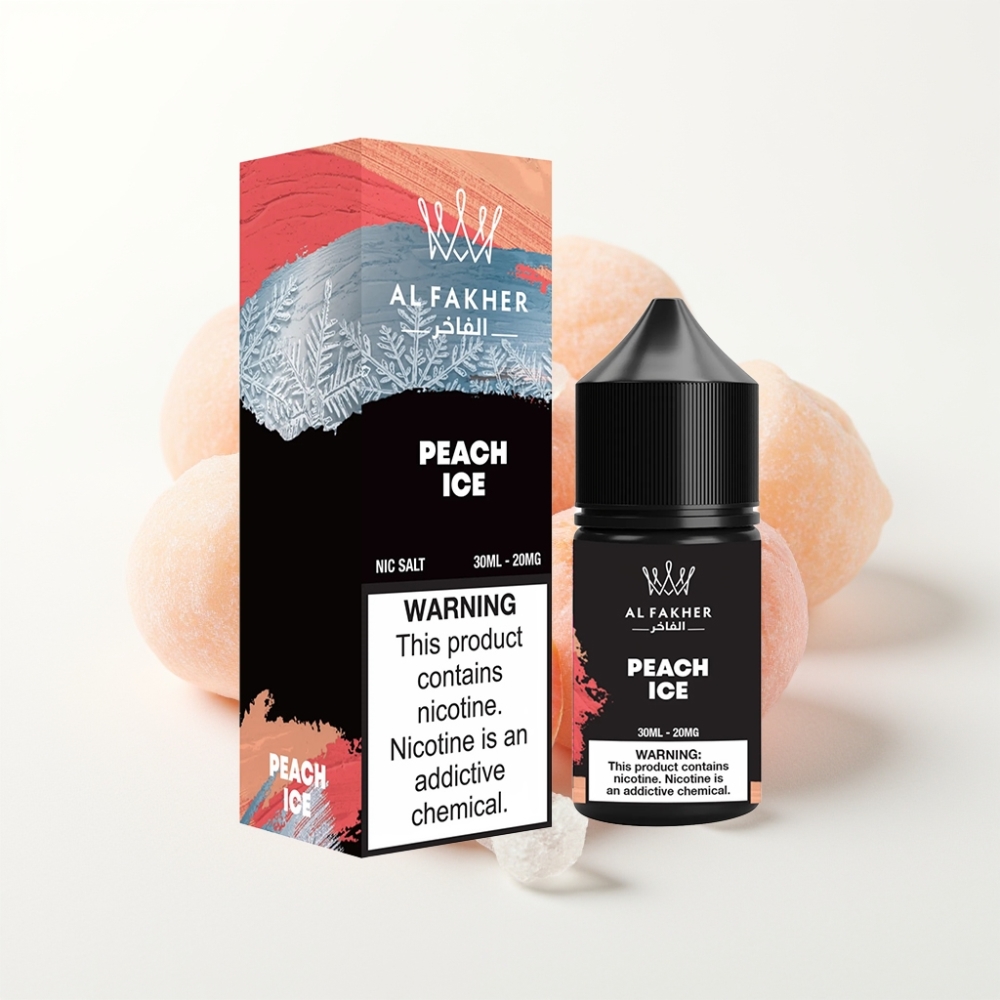 AL Fakher Nicotine Salt 30ml Peach Ice Pod Vape Liquid 20MG