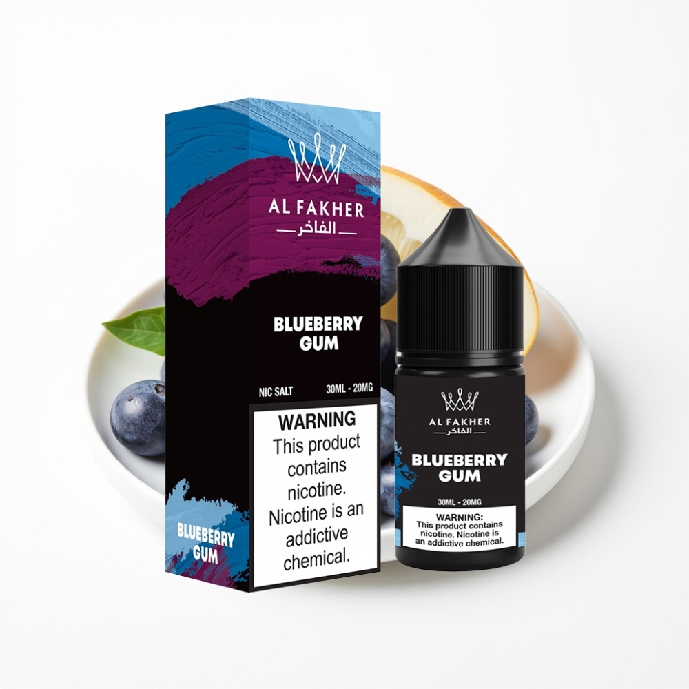 AL Fakher Nicotine Salt E-Liquid 20MG Blueberry Gum 30ml Pod Vape Juice