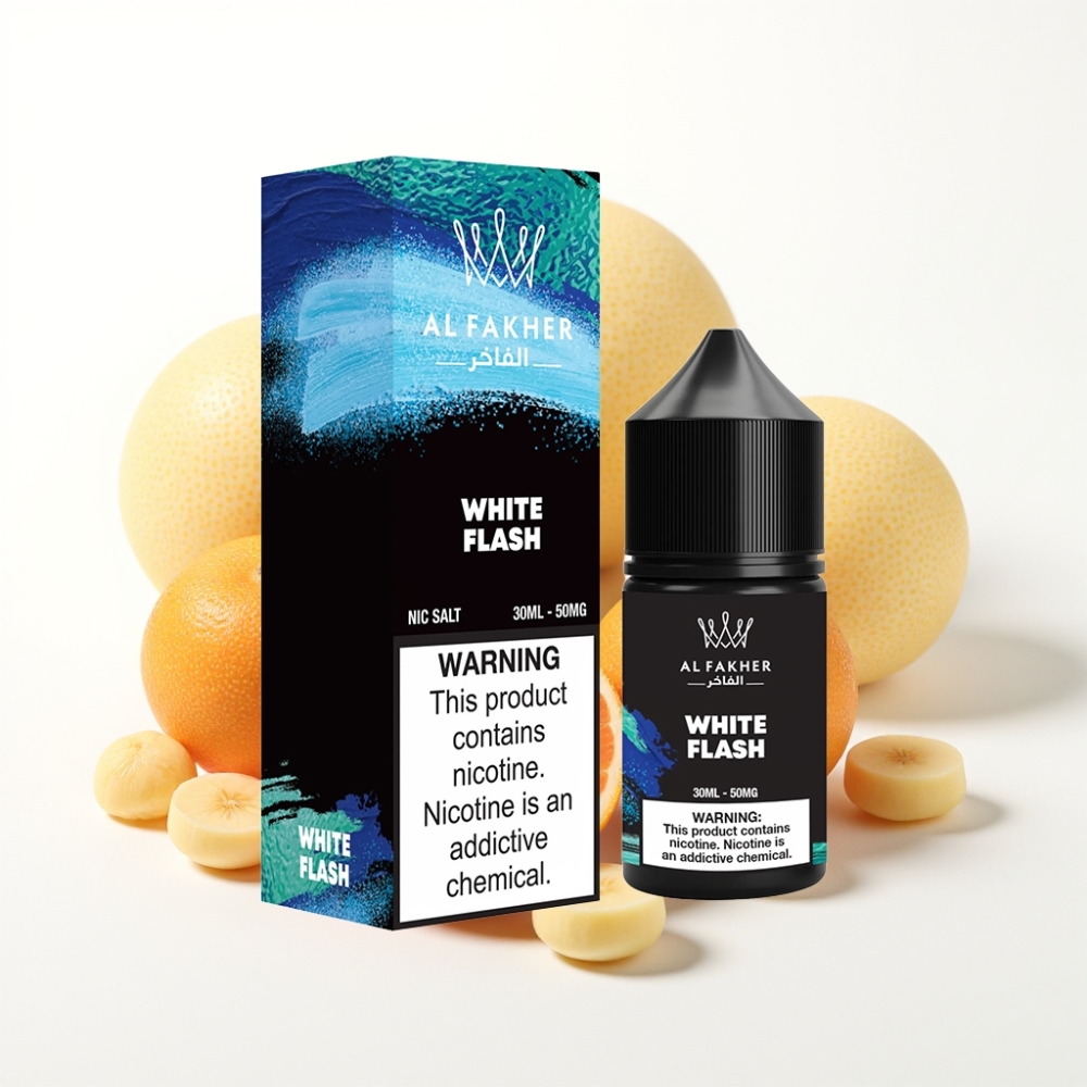AL Fakher Nicotine Salt E-Liquid 50MG White Flash 30ml Pod Vape Liquid
