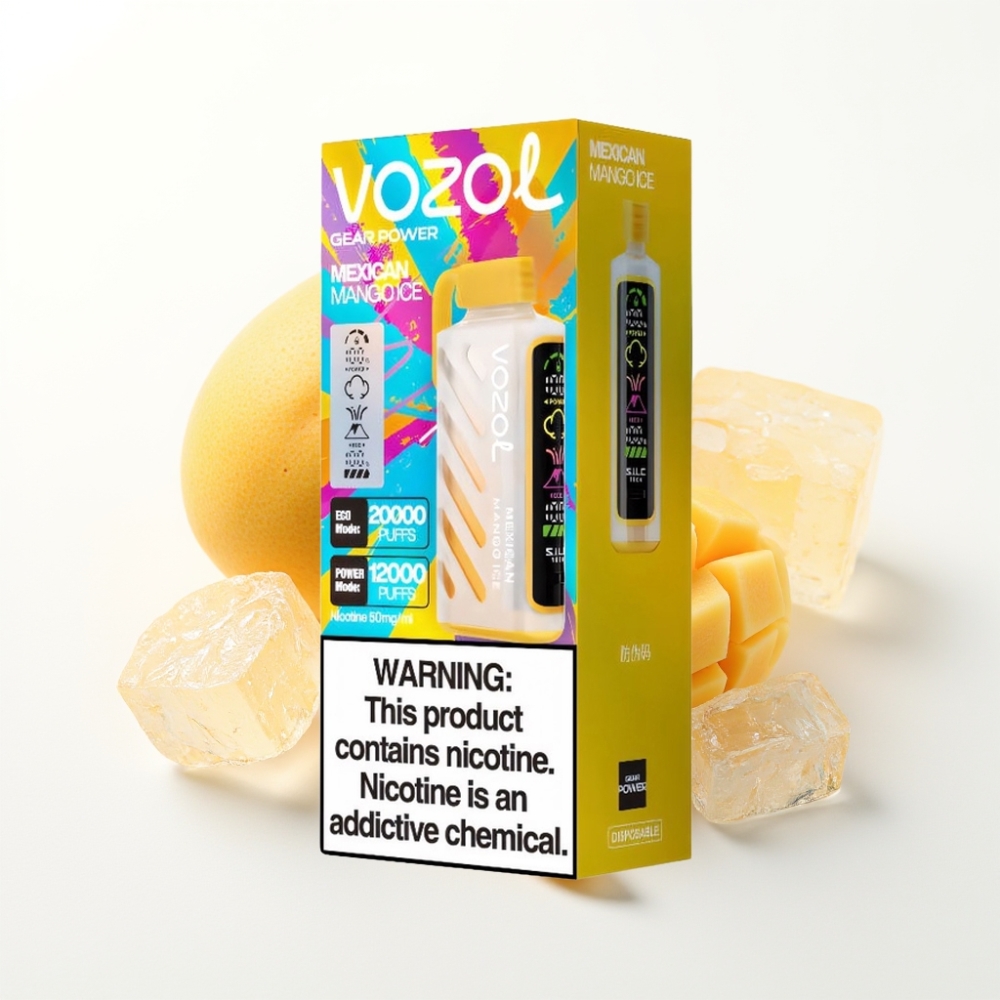 VOZOL Gear Power 20000 Puffs Disposable Vape Mexican Mango Ice Dual Mesh Coil 20mL