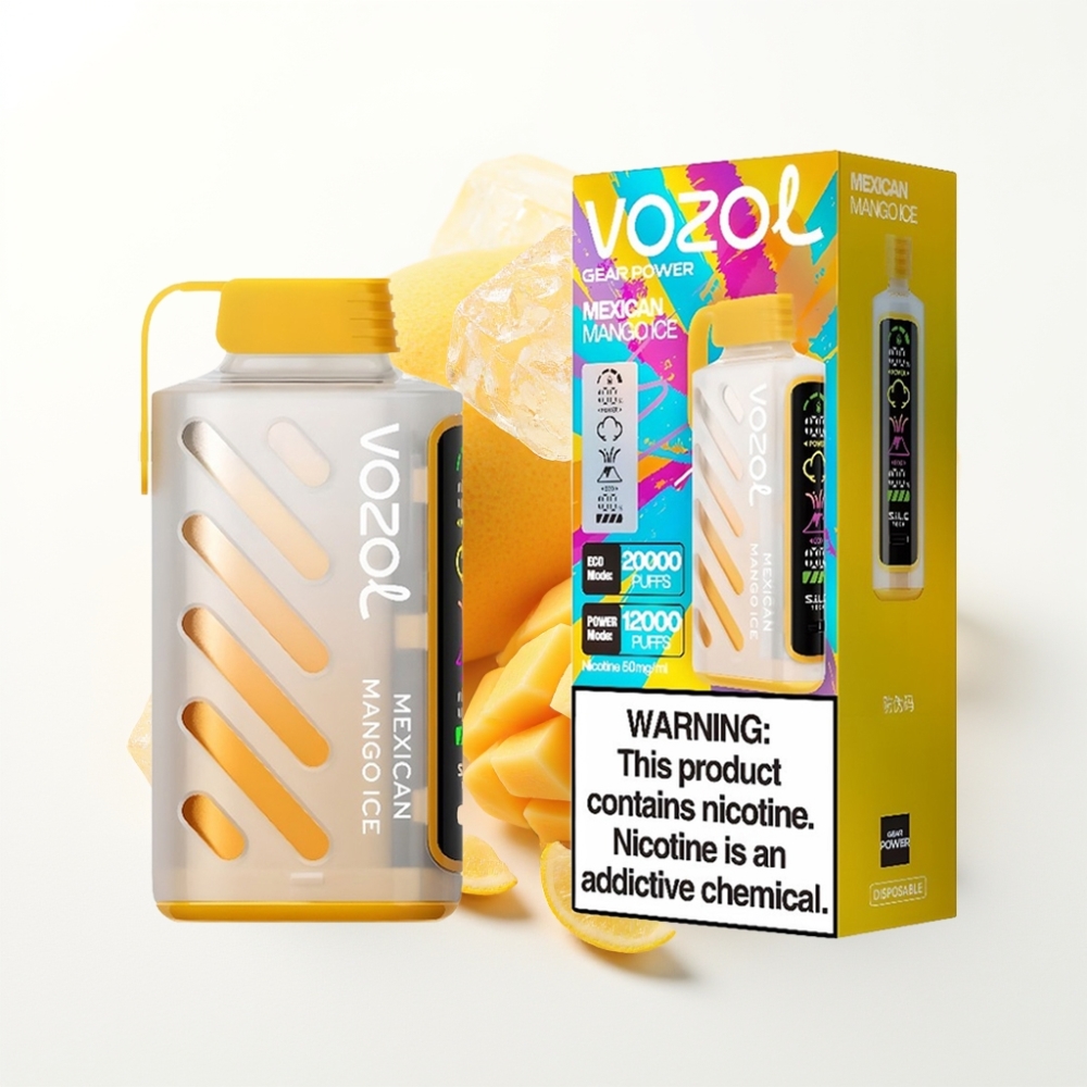 VOZOL Gear Power 20000 Puffs Disposable Vape Mexican Mango Ice Dual Mesh Coil 20mL