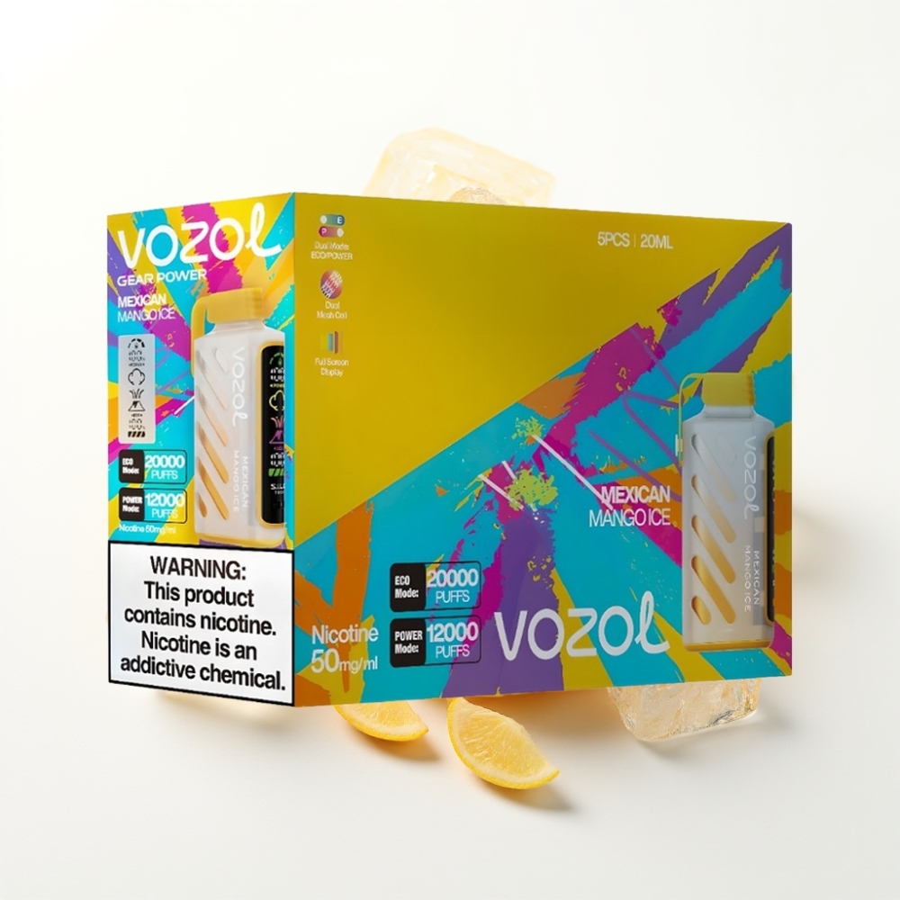 VOZOL Gear Power 20000 Puffs Disposable Vape Mexican Mango Ice Dual Mesh Coil 20mL