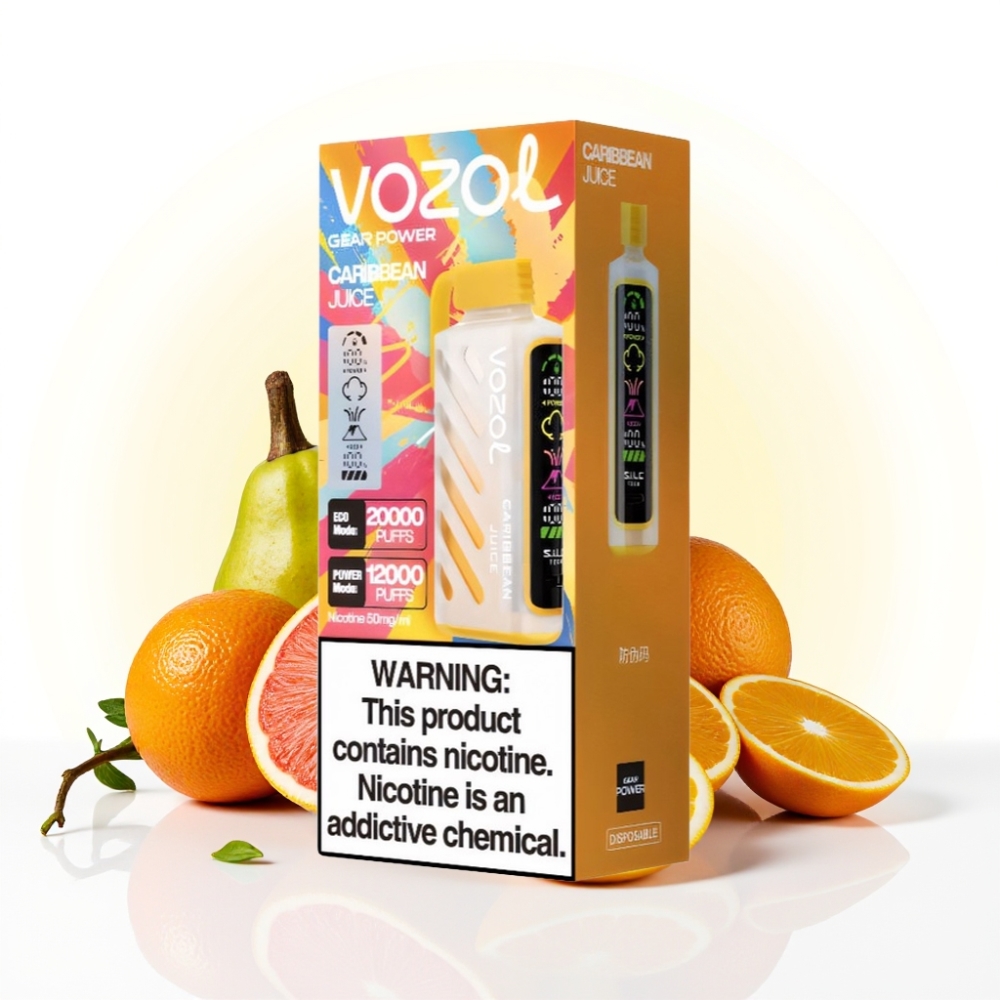 VOZOL Gear Power 20000 Puffs Dual Mesh Coil Caribbean Juice Disposable Vape