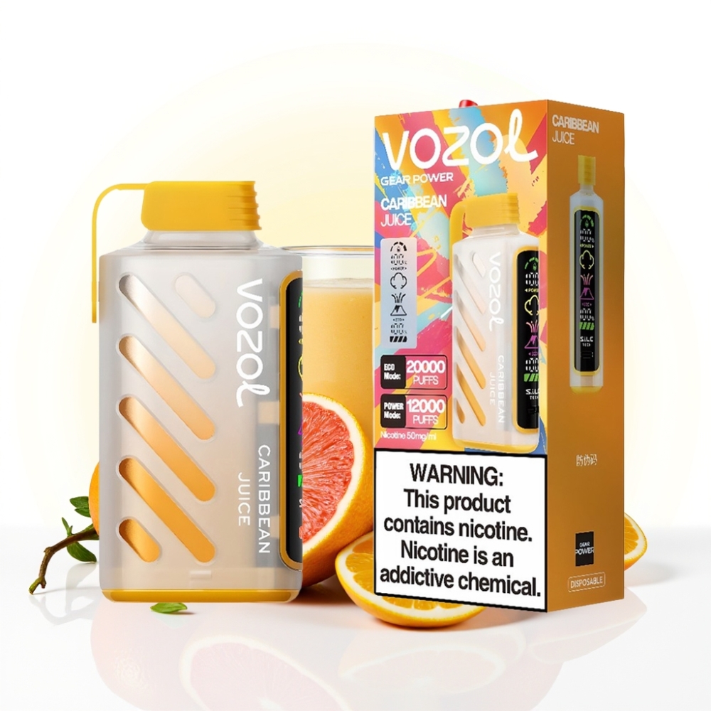 VOZOL Gear Power 20000 Puffs Dual Mesh Coil Caribbean Juice Disposable Vape
