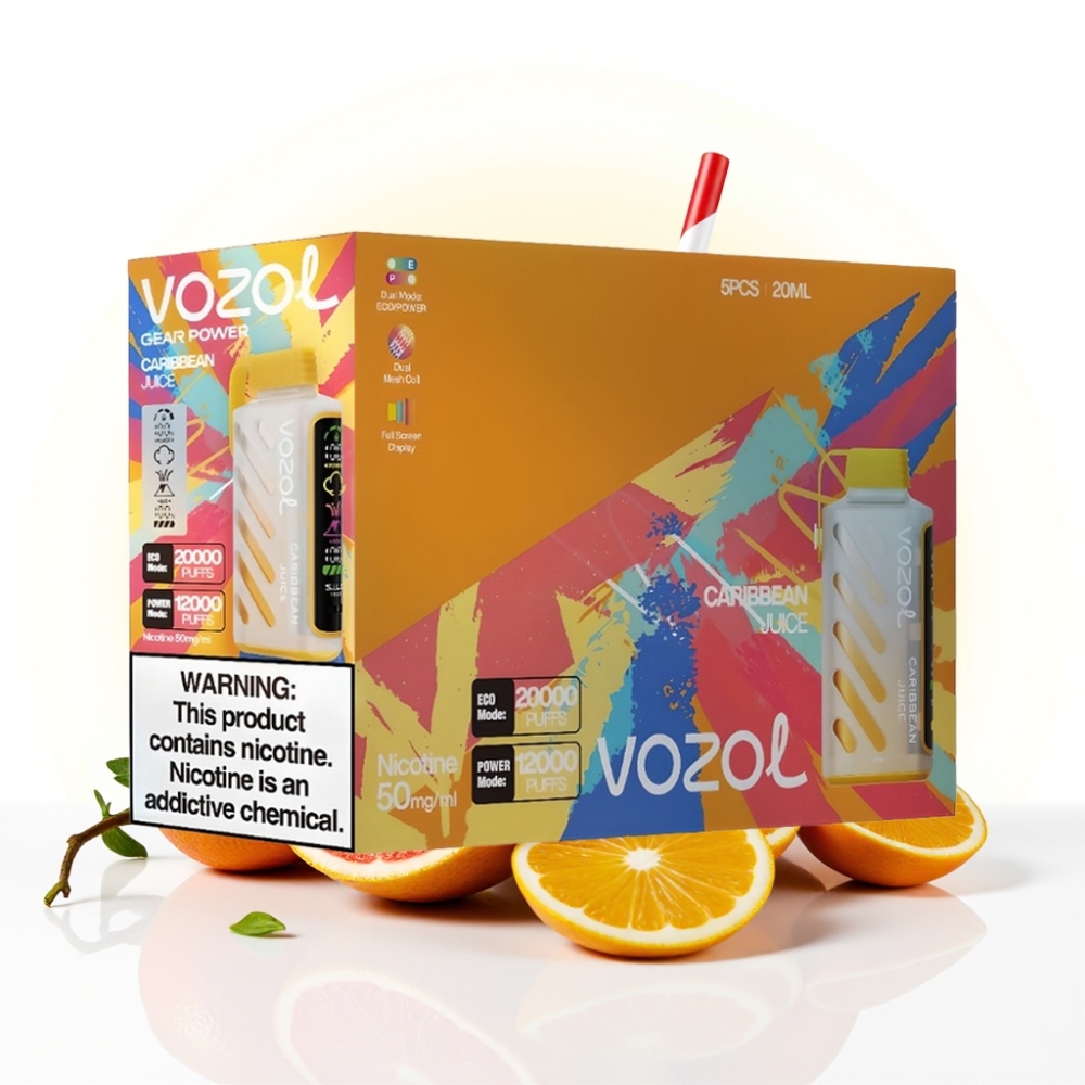 VOZOL Gear Power 20000 Puffs Dual Mesh Coil Caribbean Juice Disposable Vape