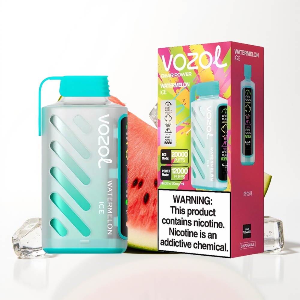 VOZOL Gear Power 20000 Puffs Dual Mesh Coil Watermelon Ice Disposable Vape