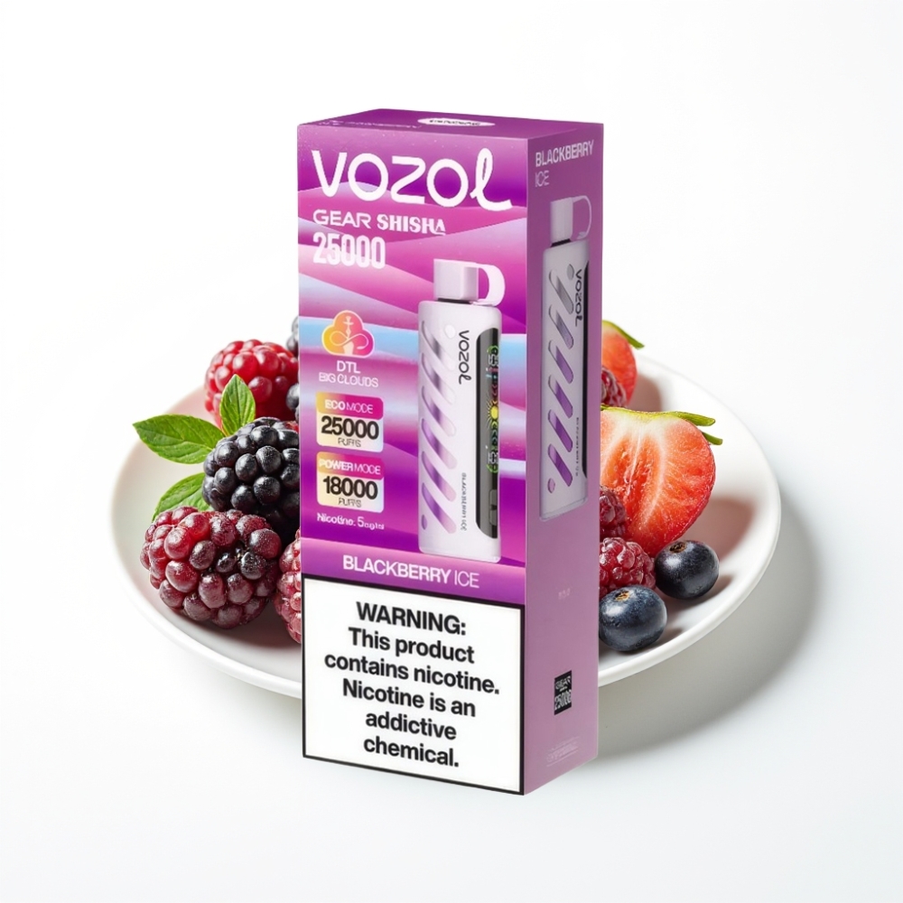 VOZOL Gear Shisha 25000 Puffs Dual Mesh Blackberry Ice Disposable Vape