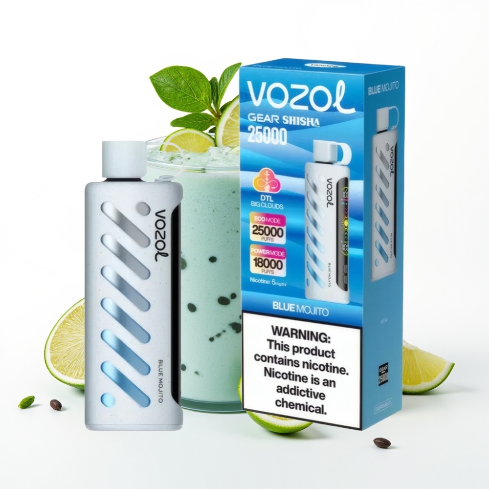 VOZOL Gear Shisha 25000 Puffs Dual Mesh Blue Mojito Disposable Vape