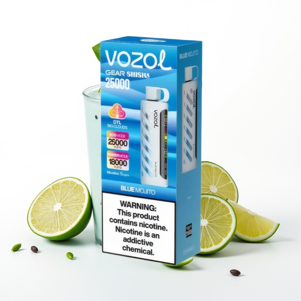 VOZOL Gear Shisha 25000 Puffs Dual Mesh Blue Mojito Disposable Vape