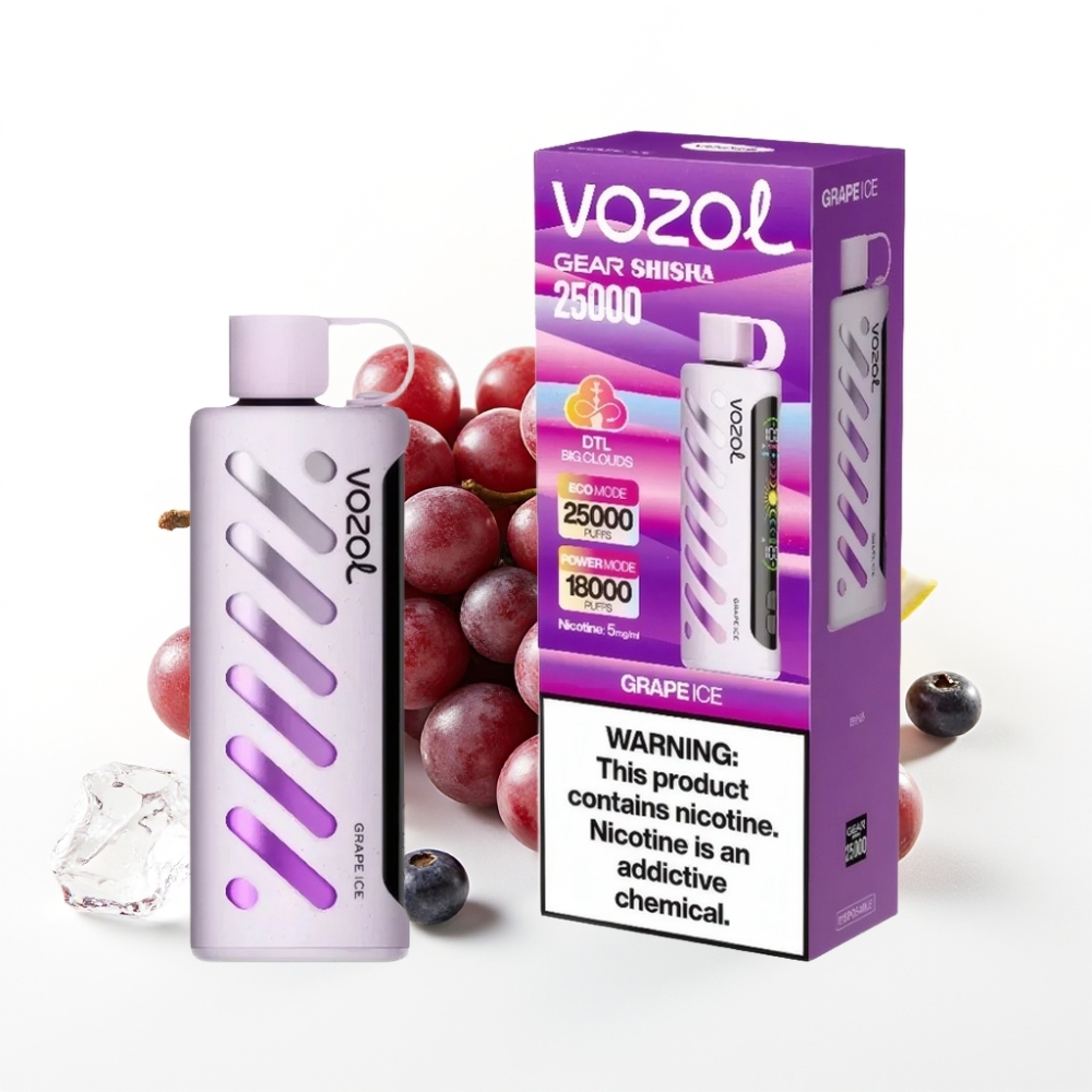 VOZOL Gear Shisha 25000 Puffs Dual Mesh Grape Ice Disposable Vape
