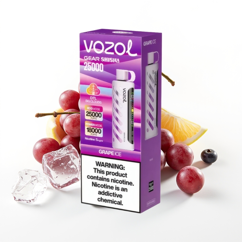 VOZOL Gear Shisha 25000 Puffs Dual Mesh Grape Ice Disposable Vape