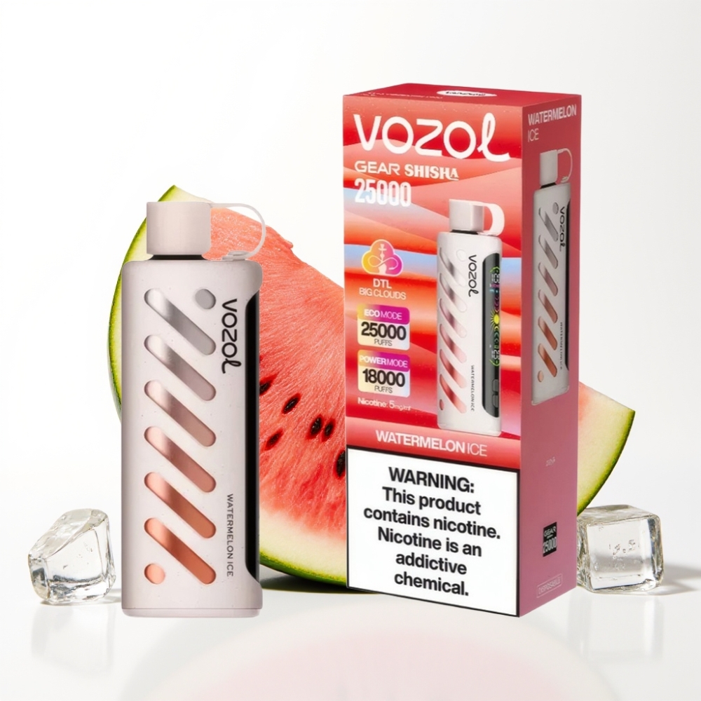 VOZOL Gear Shisha 25000 Puffs Dual Mesh Watermelon Ice Disposable Vape