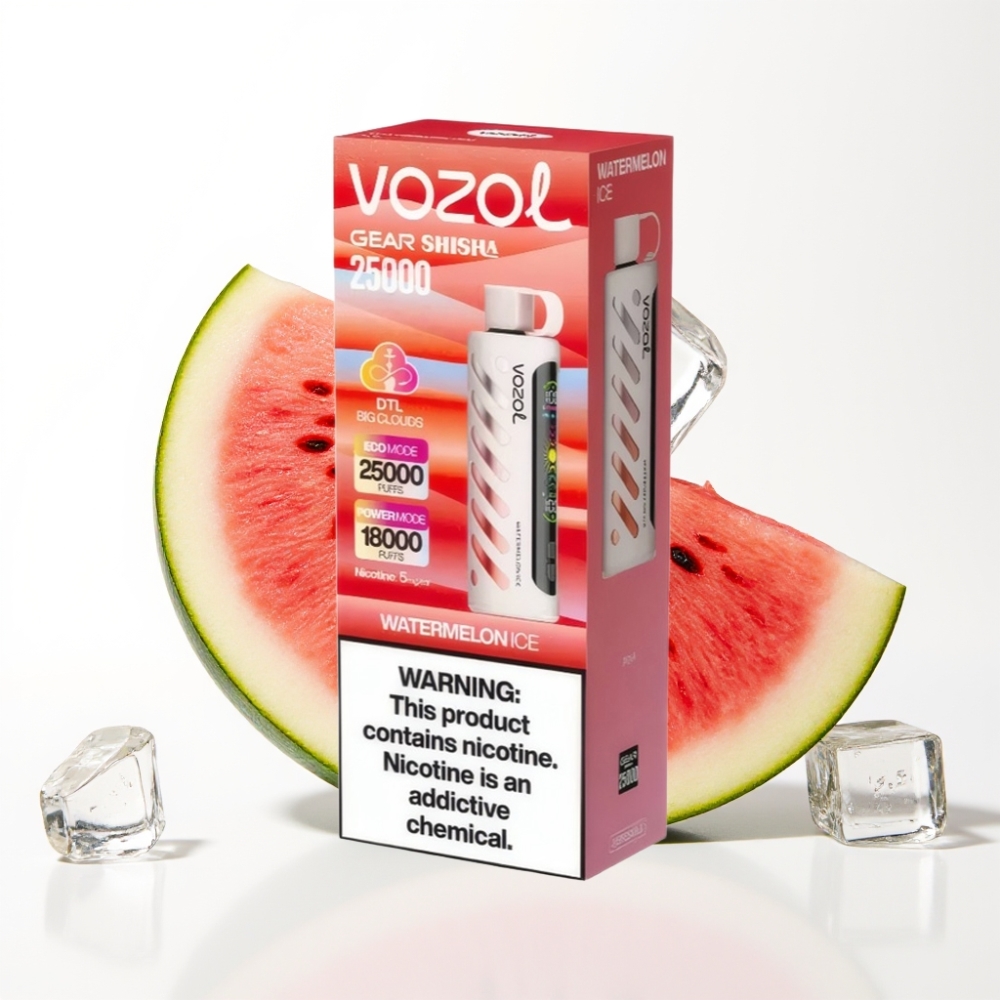 VOZOL Gear Shisha 25000 Puffs Dual Mesh Watermelon Ice Disposable Vape