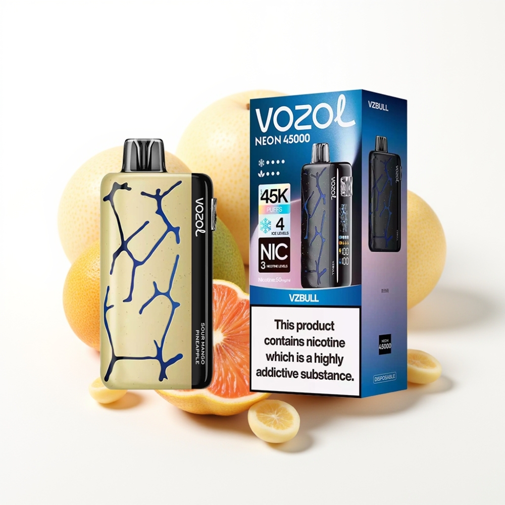 Vozol Neon 45K 45000 Puffs 20ml 50mg Adjustable Ice & Airflow Disposable Vape VZbull