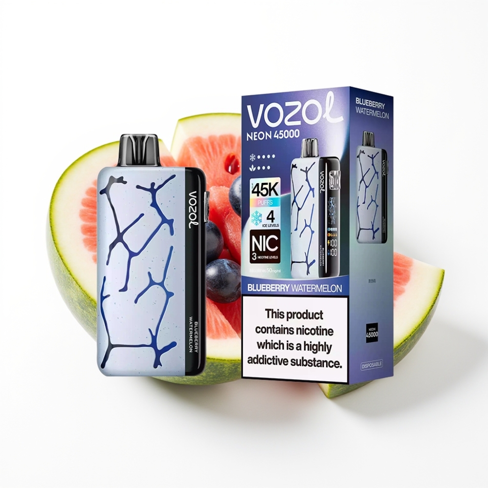 Vozol Neon 45K 45000 Puffs Adjustable Ice Airflow Blueberry Watermelon Disposable Vape