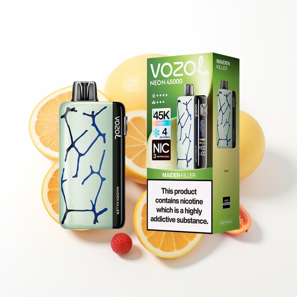 Vozol Neon 45K 45000 Puffs Adjustable Ice Airflow Disposable Vape Maiden Killer