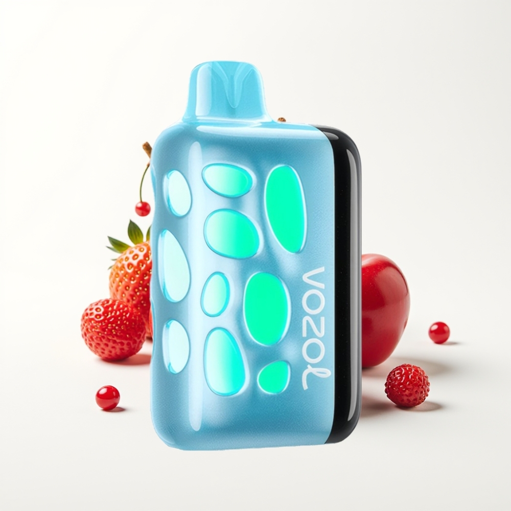 VOZOL RAVE 40000 Disposable Vape – Cherry Strawberry, 270° Glow, Beat-Synced, 80% Fast Charge
