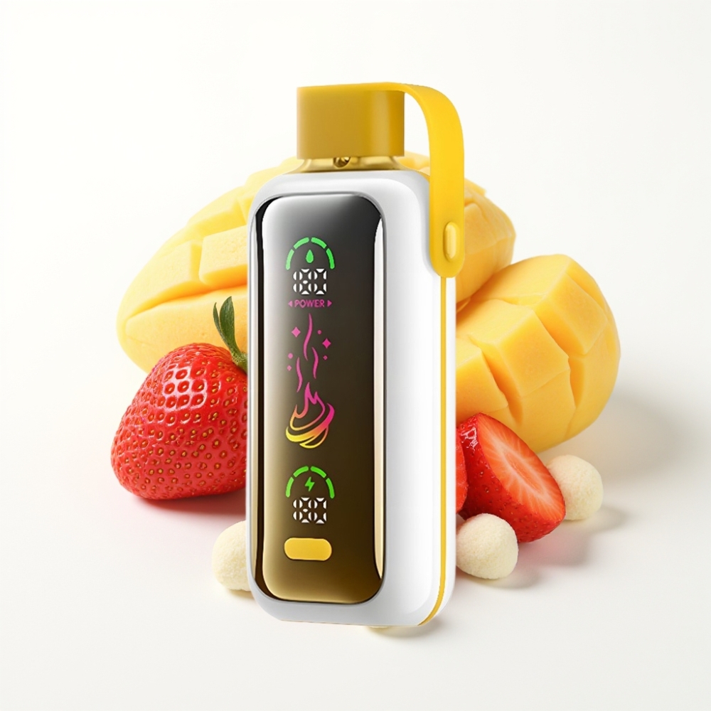 VOZOL Star 20000 Puffs Disposable Vape - 2.2" HD Screen, Dual Mesh, Strawberry Mango