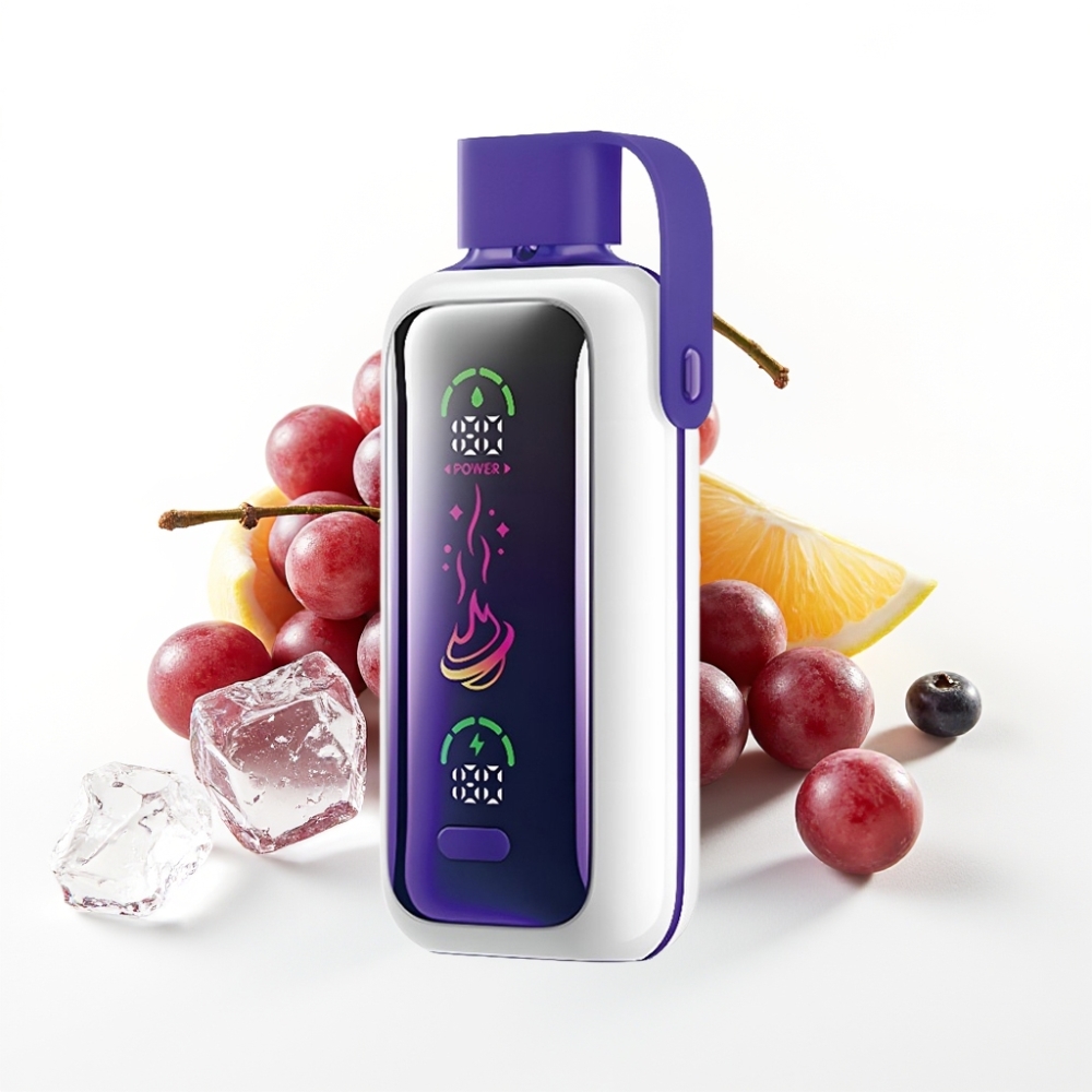 VOZOL Star 20000 Puffs Disposable Vape Grape Ice 2.2" HD Screen Dual Mesh