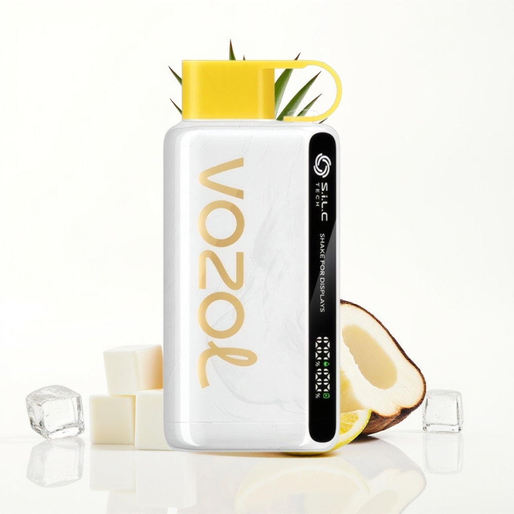 VOZOL STAR 9000/12000 Disposable Vape Pineapple Coconut Ice with S.i.L.C TECH & Shake Display