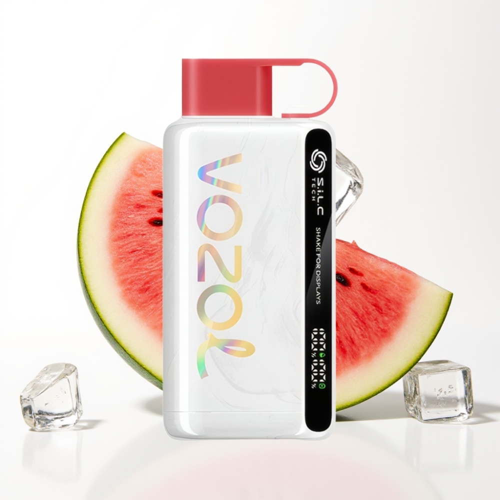 VOZOL STAR 9000/12000 Disposable Vape Shake Display S.i.L.C TECH Watermelon Ice