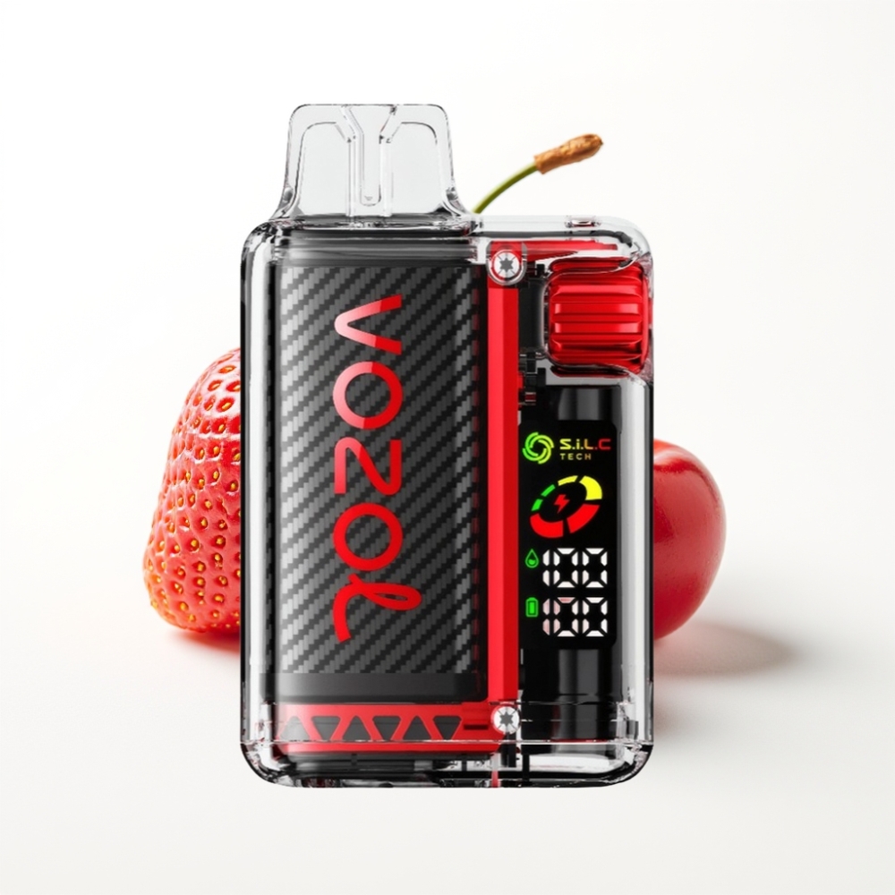 VOZOL Vista 20000 Puffs Rechargeable MTL Disposable Vape Strawberry Raspberry Cherry 650mAh OLED S.i.L.C Tech