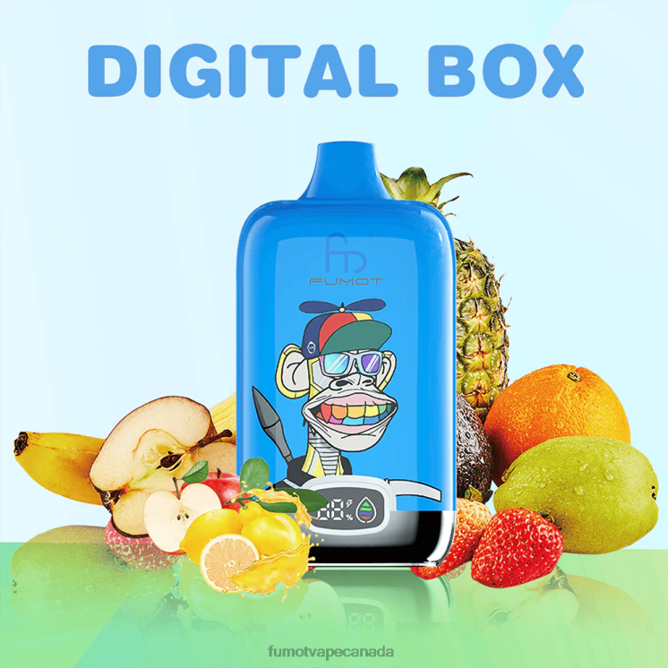 Fumot Digital Box 8D68N116 12000 Disposable Vape Pod - 20ML (1 Piece) Blue Razz Lemonade Fumot tech