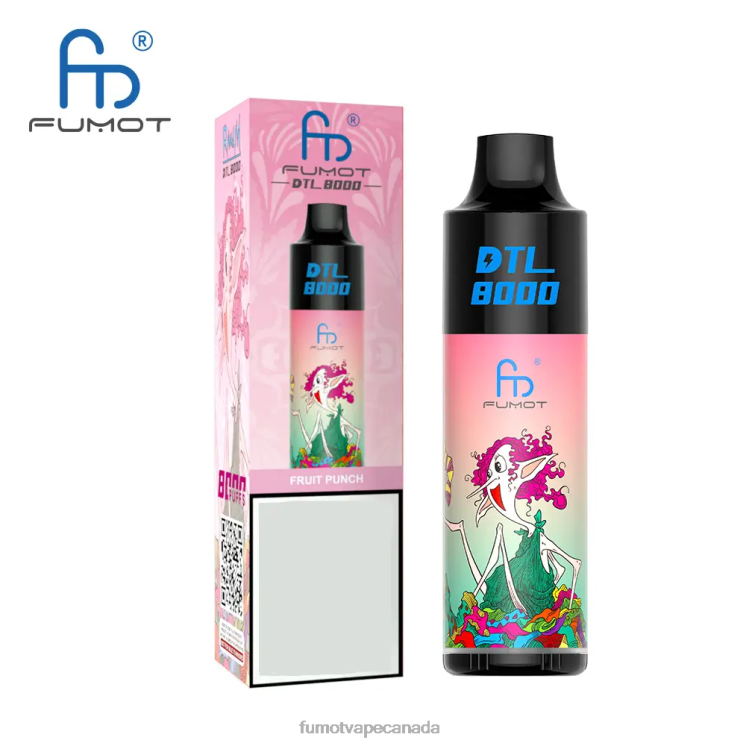 Fumot DTL 8D68N414 8000 Disposable Vape Pen - 16ML (1 Piece) Black Currant Mint Fumot Canada