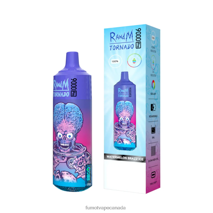 Fumot Tornado 8D68N208 9000 Pro Disposable Vape - 18ML (1 Piece) Blueberry Sour Raspberry Fumot disposable vape