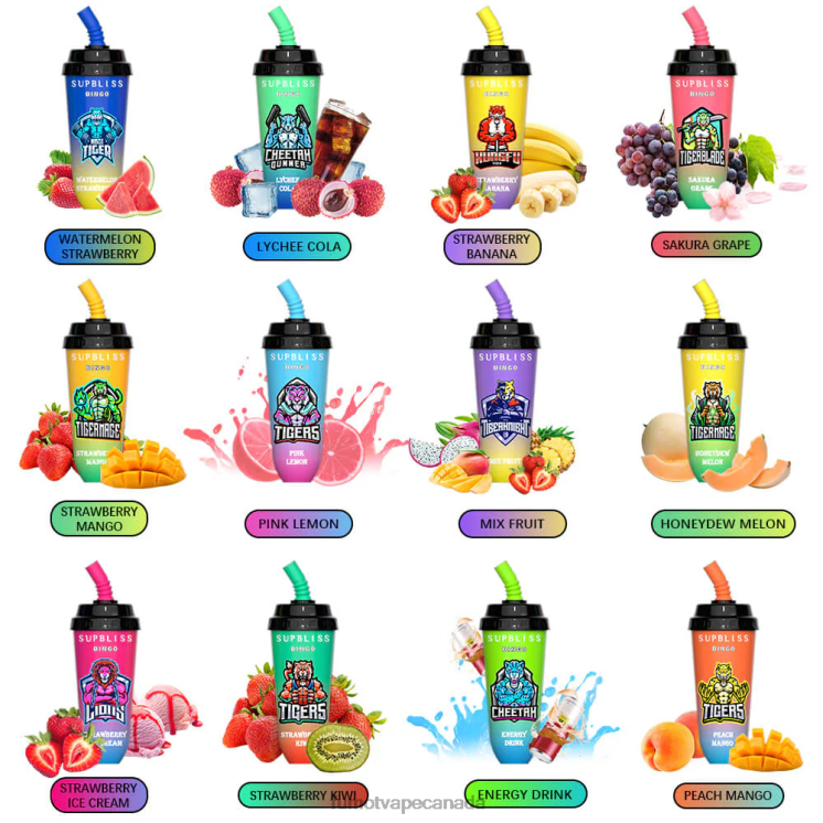 Fumot Supbliss Bingo 8D68N396 8000 Disposable Vape Pod Device - 16ML (1 Piece) Cherry Peach Lemonade Fumot tech