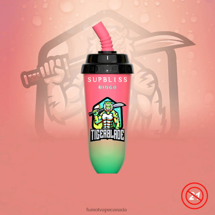 Fumot Supbliss Bingo 8D68N396 8000 Disposable Vape Pod Device - 16ML (1 Piece) Cherry Peach Lemonade Fumot tech