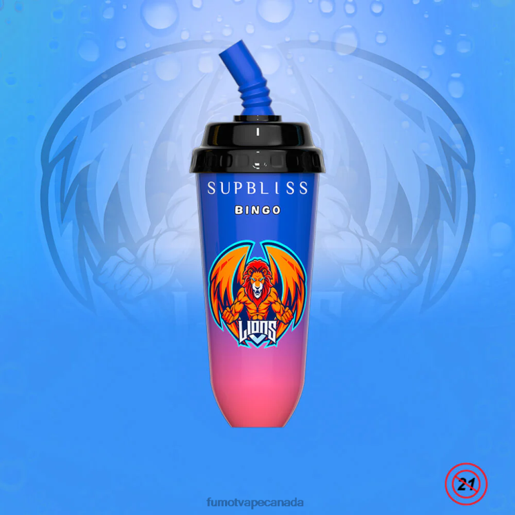 Fumot Supbliss Bingo 8D68N396 8000 Disposable Vape Pod Device - 16ML (1 Piece) Cherry Peach Lemonade Fumot tech