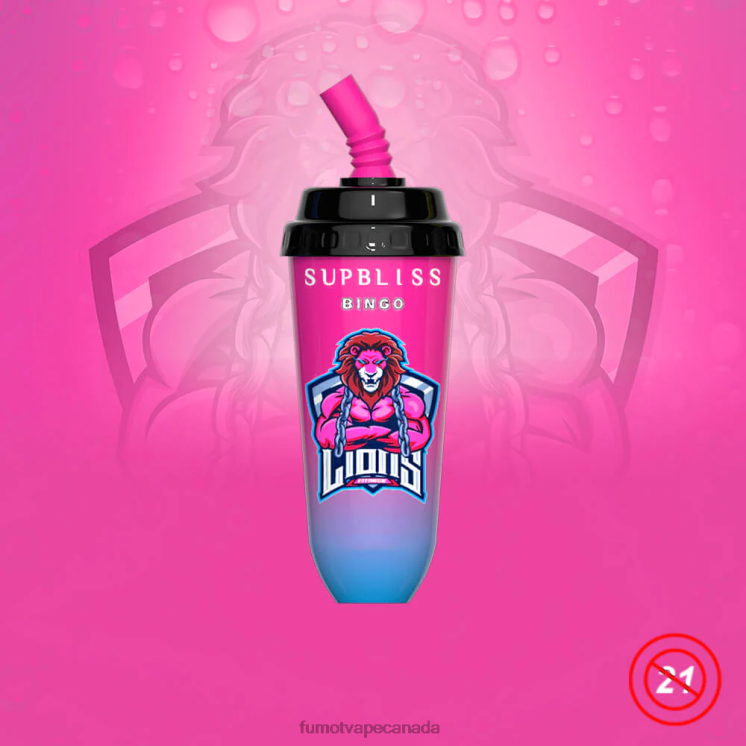 Fumot Supbliss Bingo 8D68N404 16ML 8000 Disposable Vape Pod Device (1 Piece) Peach Mango Fumot Canada