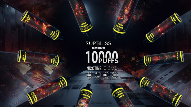 Fumot Supbliss Umbra 8D68N482 10000 (1 Piece) Disposable Vape Pen - 20ML Red Apple Lemon Fumot puffs